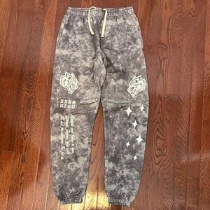 Darc Sport Purple & Gray Tie-Dye Track Pants